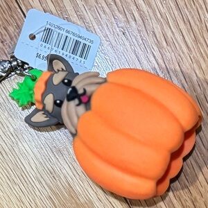 Bath & Body Works Pop Up Pup Pumpkin PocketBac Holder/ Keychain